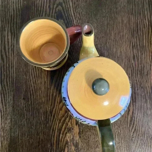 Vintage Douce Provence Teapot&Cup Romancing Provence Collections, Hand Painted - Picture 6 of 14